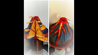 In details see how to make a volcano model🌋 showing the inside and labelling it.#projects #artwork