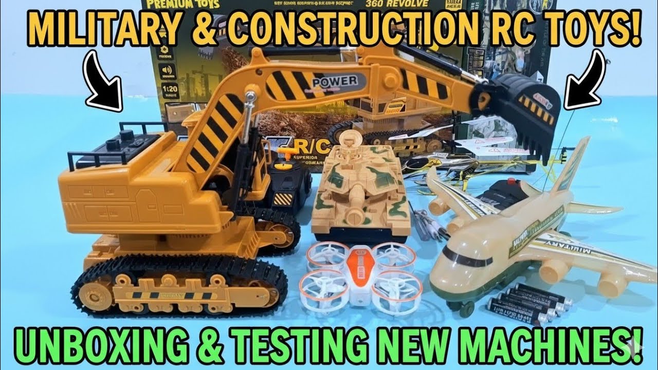 Military & Construction RC Toys 😱🔥 | Unboxing & Testing New MachinesRC Excavator, Tank unboxing 