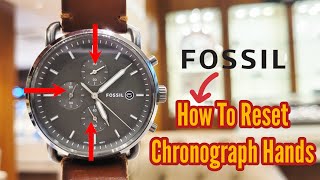 How To Reset (Alignment) Chronograph Hands FOSSIL Watch