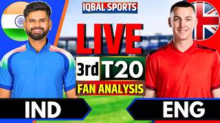 🔴Live: IND vs ENG, 3rd T20 Fan Analysis | Live Cricket Match Today | India vs England | Iqbal Sports screenshot 2