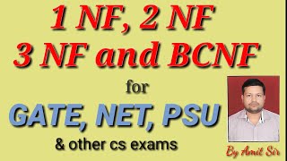 1NF, 2NF, 3NF, BCNF|First normal form| Second normal form| Third normal form | DBMS | Hindi |