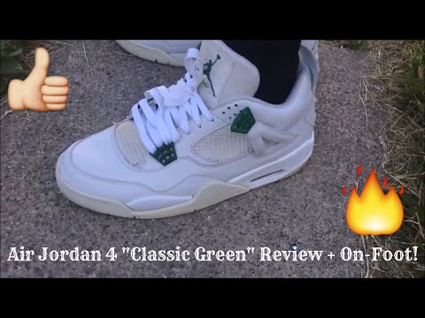 jordan 4 classic green on feet