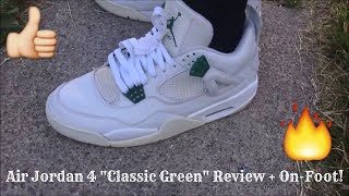 jordan 4 classic green on feet