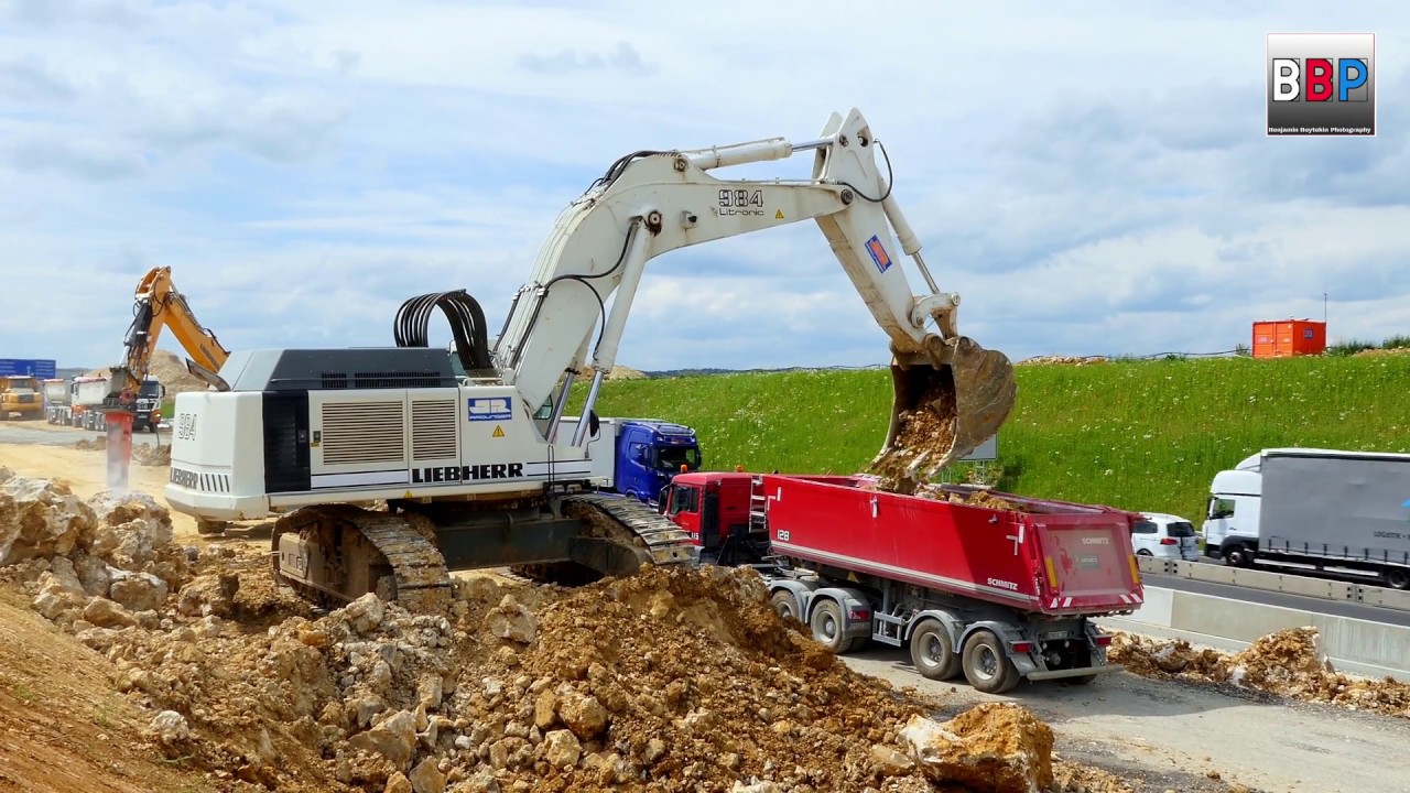 LIEBHERR R 984B  Extension / Ausbau A 8 Merklingen, Germany, 21.06.2018 #4