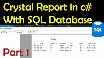 Create Crystal Report in c# Step by Step With SQL Database Part 1 | By SYED I.T SOLUTIONS © | Urdu