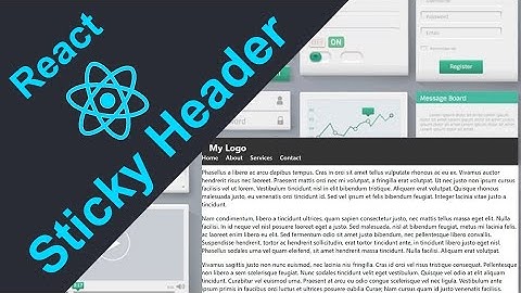 ReactJS Projects: Sticky Header / Fixed Header in ReactJS Application