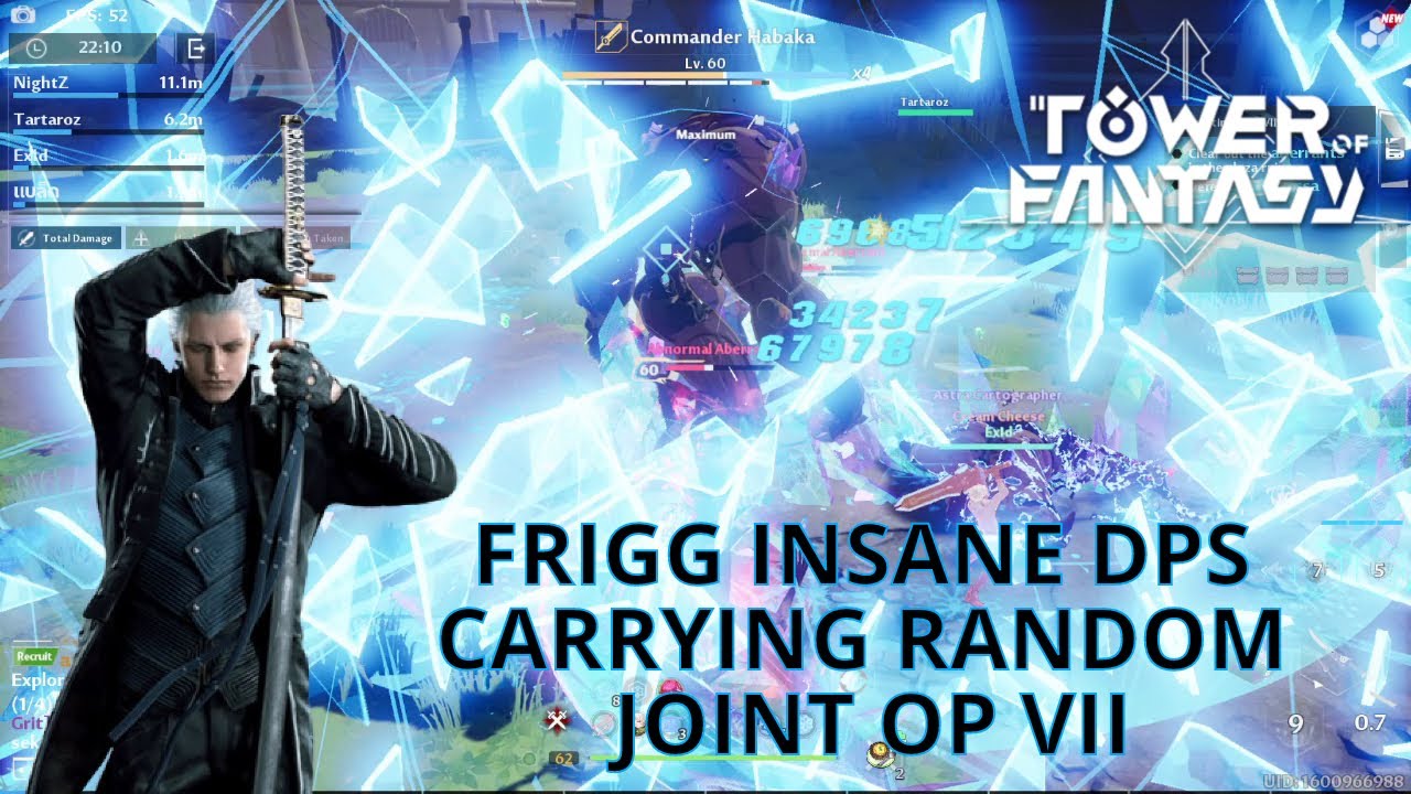 Frigg DPS Carrying Random Team Joint Op Quarantine Area VII | With Build |  Tower of Fantasy Global