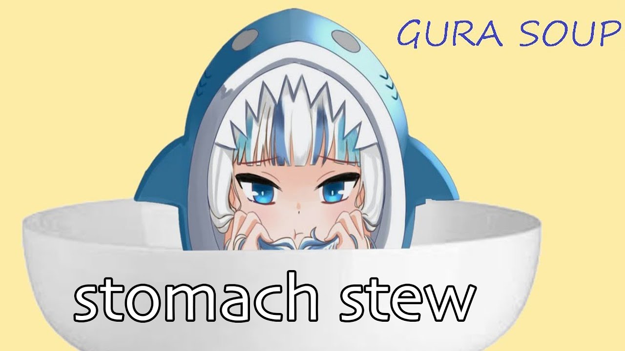 Can you make stew in your stomach by using cornstarch? Gawr Gura Hololive YouTube