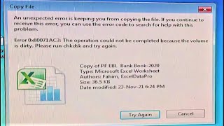 Fix Copy Paste Error “An unexpected error is keeping you from moving the file” Error 0X80071ac3