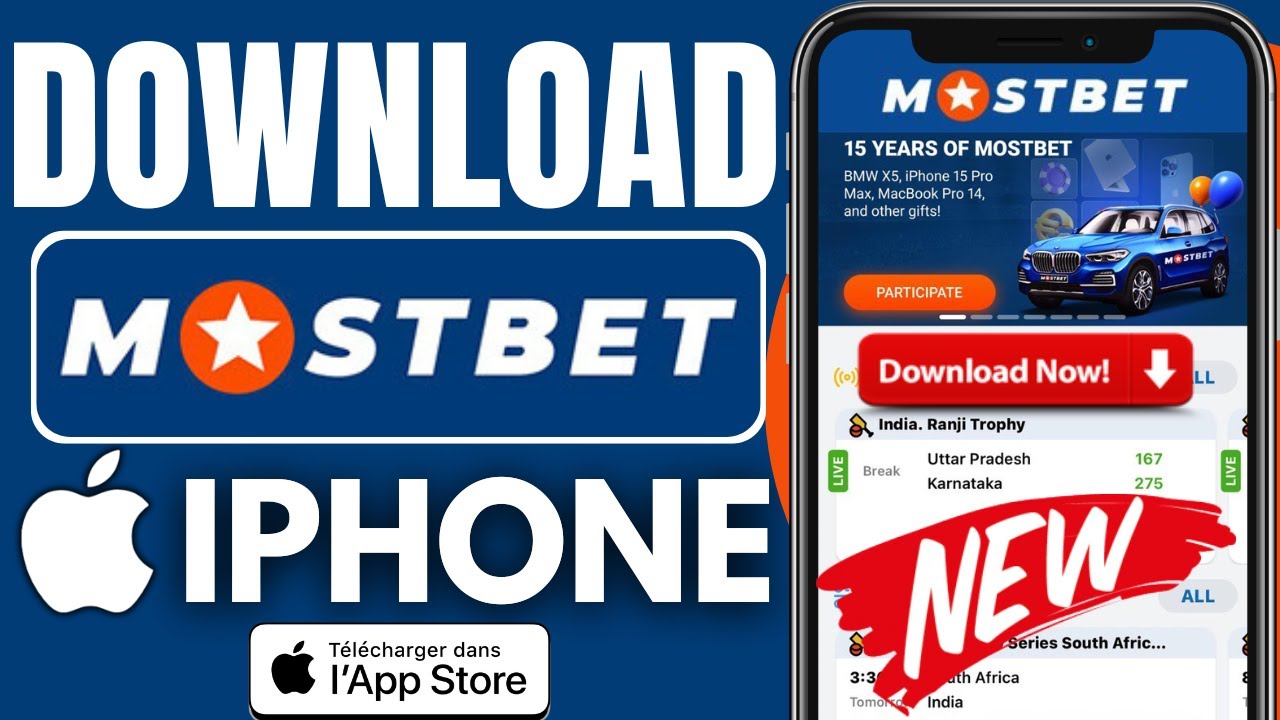 Screenshot van de Mostbet app interface op een smartphone