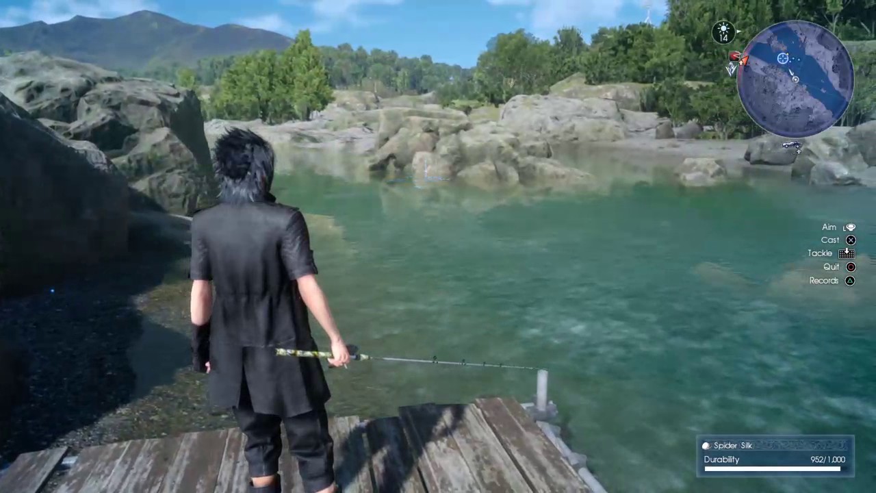 Final Fantasy XV Fishing At River Wennath And Catching A
