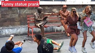 FUNNY COWBOY PRANK,  JUST FOR LAUGHING, statue prank