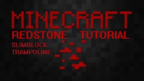 Minecraft redstone tutorial - slimblock trampoline (TU31,ps3,ps4,xbox360,xbox1)