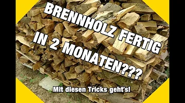 Wie trockne ich Brennholz am schnellsten?