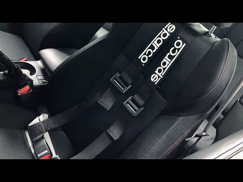 SPARCO Clubman Black 4-Point HARNESS INSTALL