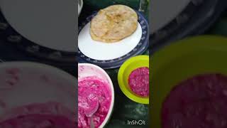 Aaloo Paratha with Pink Raita...😋