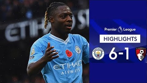 Man City 6 - 1 Bournemouth | Jeremy Doku stole the show with a goal and four assists