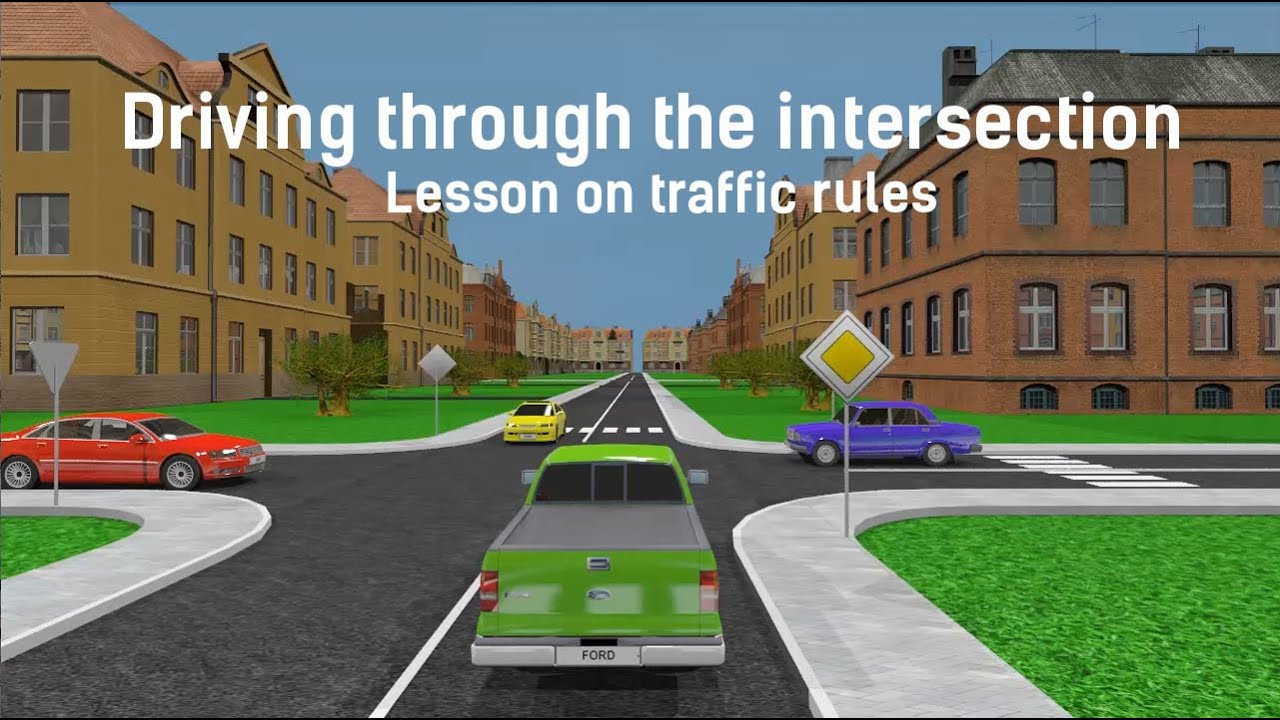 Driving through the intersection - YouTube