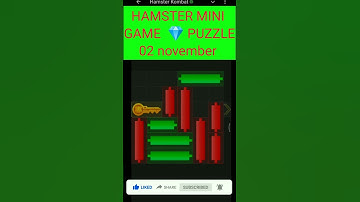 Hamster Kombat mini game puzzle today 2 november | hamster kombat mini game today @CryptoTechSunil