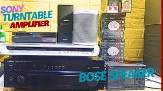 Sony PS-Q3 Fully automatic stereo turntable system Bose speakers sonos audio casset