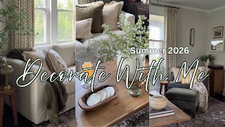Cottage Inspired Summer Decorate With Me 2026 | Giving My Living Room a Cozy Refresh