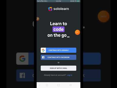 Tutorial how to Open solo learn account and run compiler on android