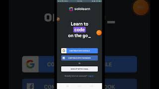 Tutorial how to Open solo learn account and run compiler on android