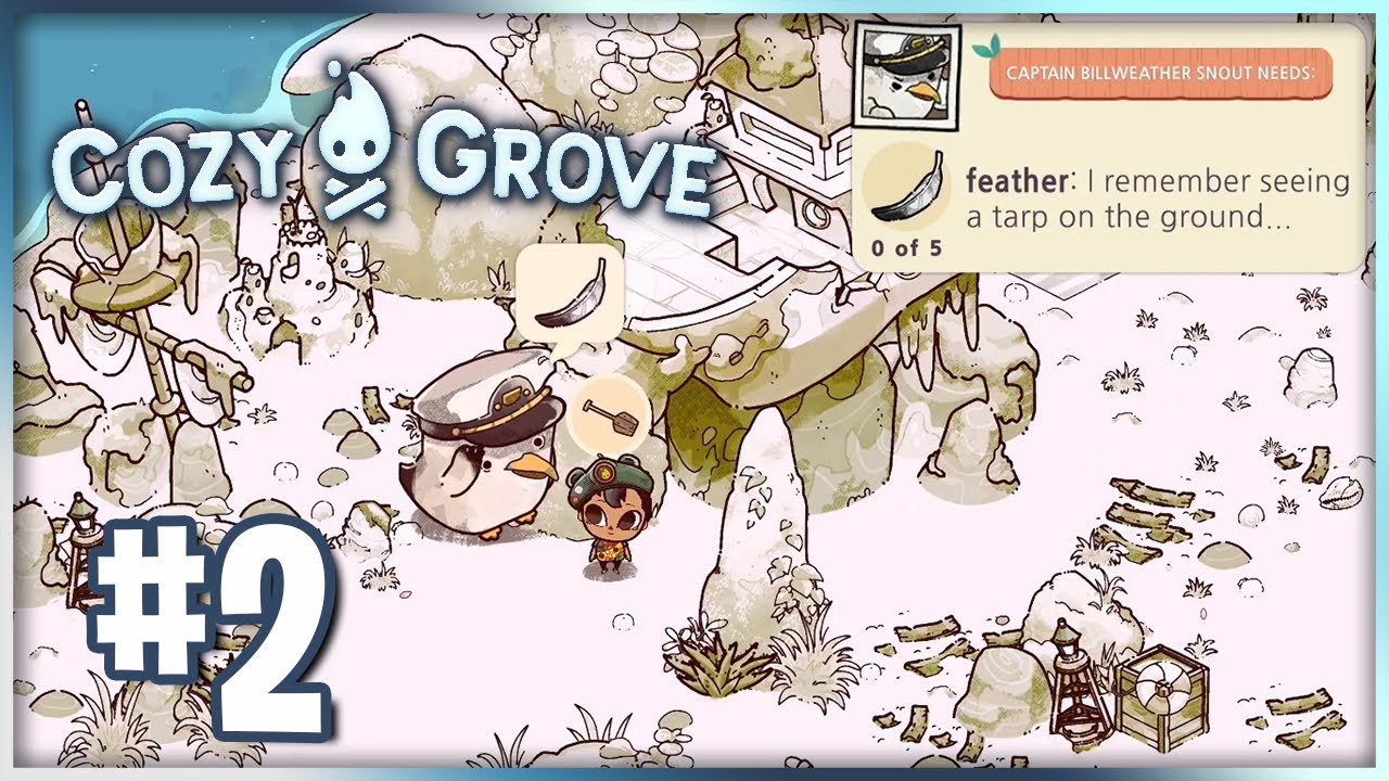 Finding the Feathers and Package! Cozy Grove Let's Play Ep 2 YouTube