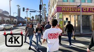 Los Angeles 4K [Walking Tour] Hollywood Walk of Fame — California USA Travel