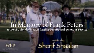 In Memory of Frank Peters. September 5, 1937 – March 28, 2026