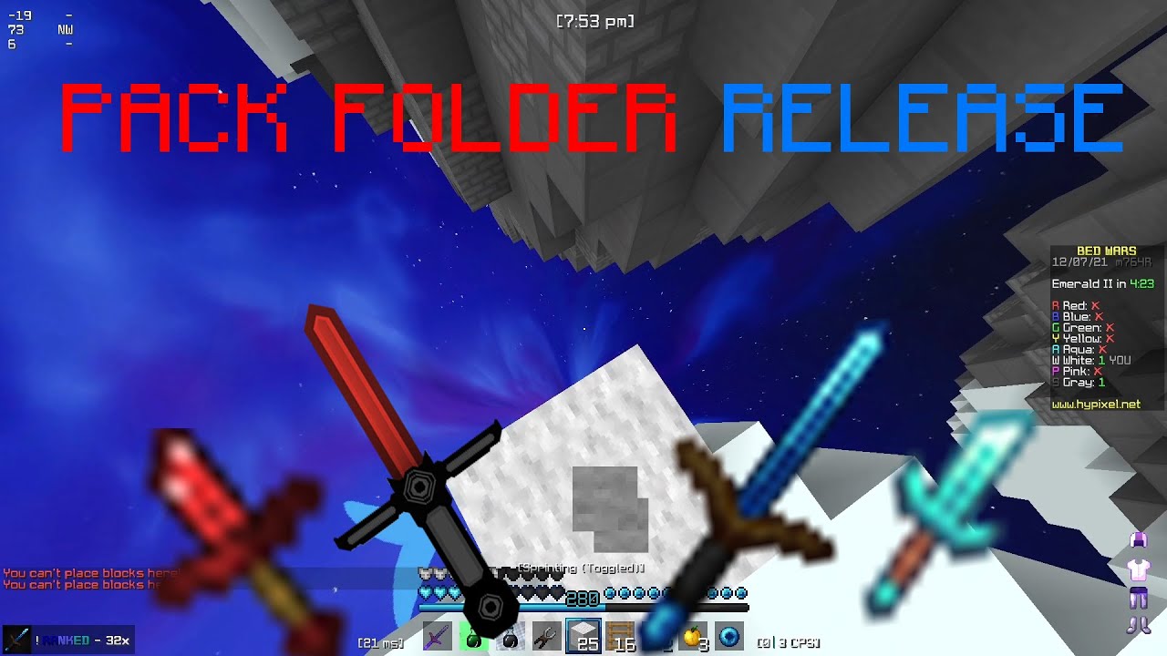 Pack Folder Release! (250 Packs!) eqqlMC Pack Folder Release + Solo Bedwars Commentary
