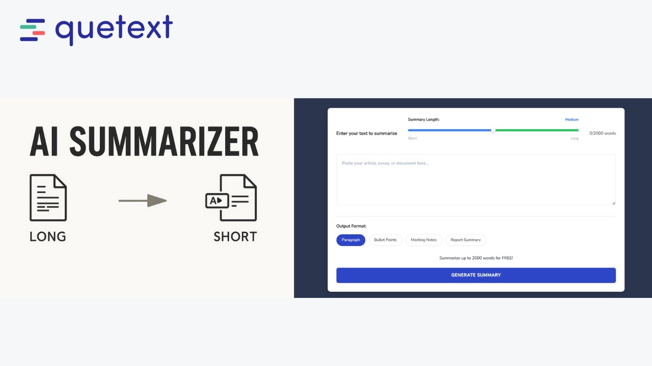 Quetext AI Summarizer Walkthrough | How to Summarize Content in Seconds