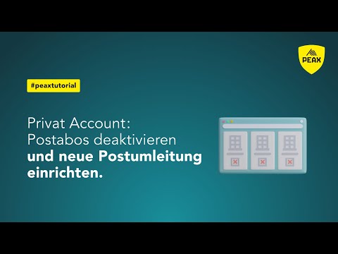 PEAX tutorial, privat account: deactivate the mail subscriptions and switch to new mail redirecting