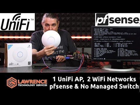 How to Have One UniFi AP-AC-LR & Two WiFi Networks with pfsense, VLANS, & No Managed Switch.