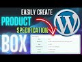 How to Create a Professional Product Specification Box (AffiliateX – Best Plugin!)