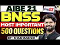 BNSS Imp Questions for Bihar APO & AIBE 21 | Day 03 | 500 MCQs Series