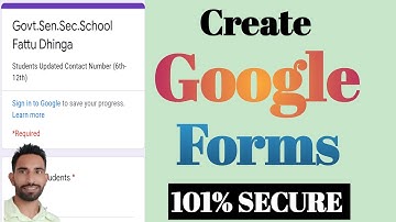 How to create google form to collect data in Punjabi | how to create google form to collect data