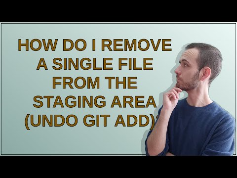 How do I remove a single file from the staging area (undo git add)?