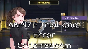 AK-47 - Trial and Error(epic) code redeem | Call Of Duty Mobile