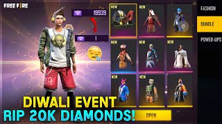 I Got All Rare Bundles on Gifts Of Light Event 💥 Rip 20K Diamonds 😭 Garena Free Fire