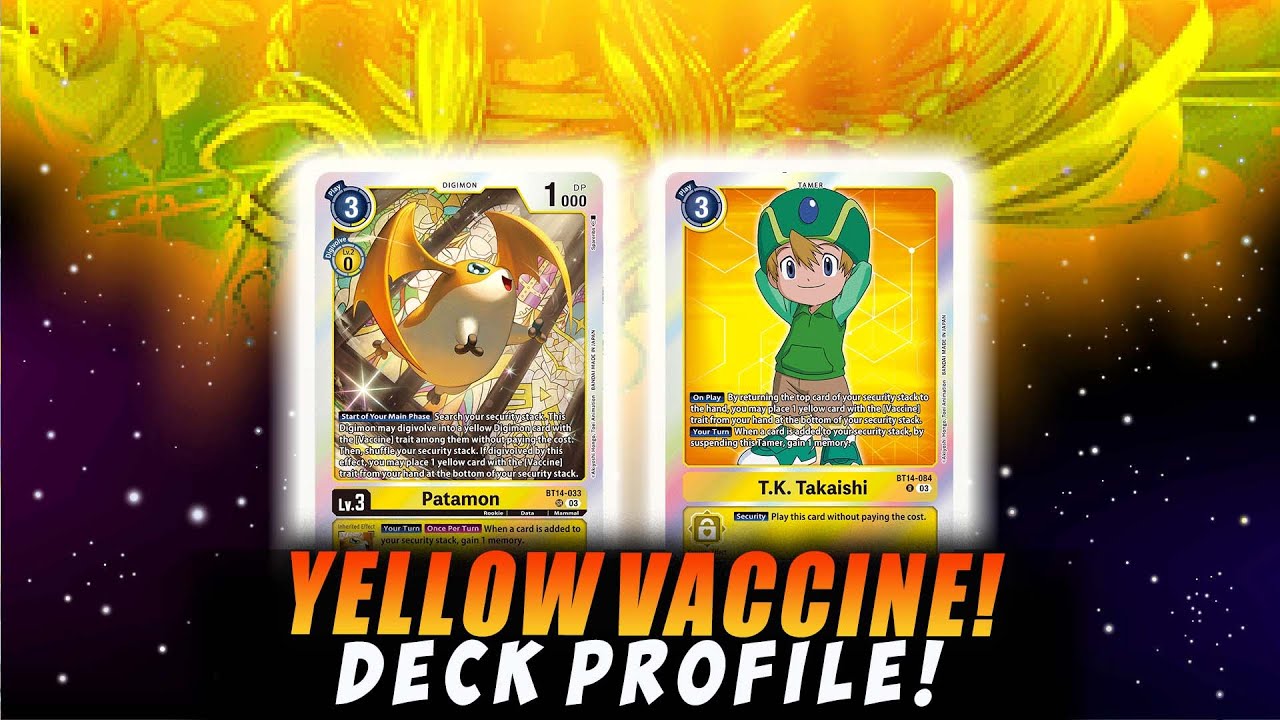 TIER 1 HEALING! Yellow Vaccine Deck Profile - Digimon BT14 Regional Format TIER 1 HEALING! Yellow Vaccine Deck Profile - Digimon BT14 Regional Format