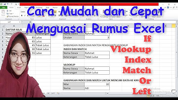 Rumus IF, Vlookup, Index, Match, Or, dan Left