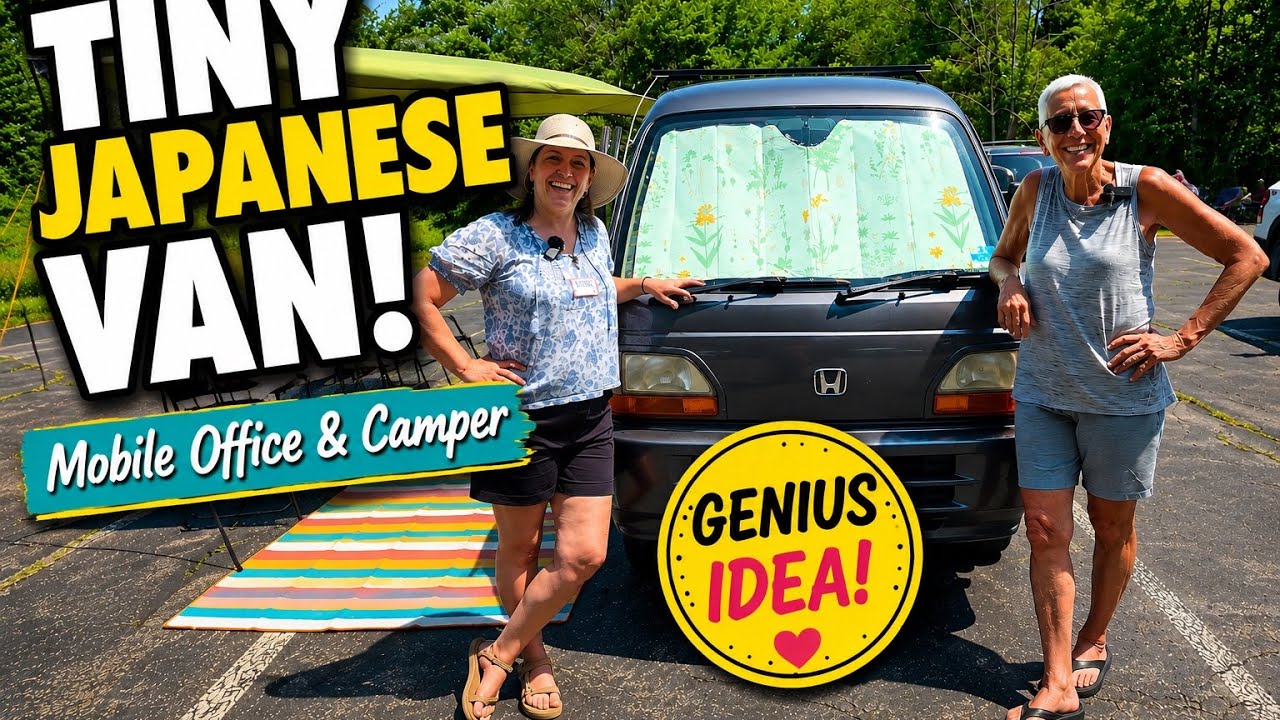 1995 Honda Acty | Tiny Japanese Kei Van Tour | A Mobile Office That Becomes a Camper