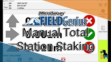 MicroSurvey FieldGenius How To: Staking with a Manual Total Station | Bench Mark