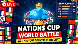 🔴 LIVE: Type Your Country to Win! 🌍 World Flag Cup | Nations Leaderboard | DAY 3