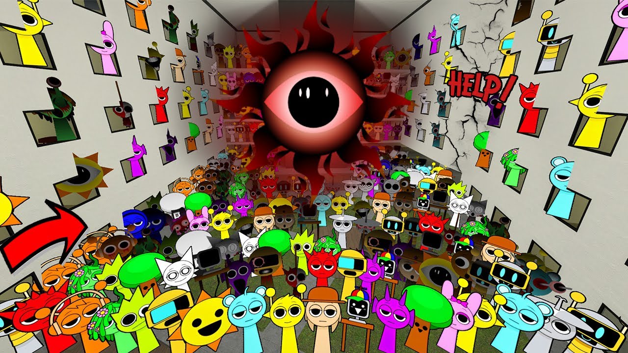 BIG NIGHTMARE SPRUNKI MR SUN PHASE 3 WANTS ME TO HELP THEM FROM FULL HOTEL OF ANGRY NEXTBOTS in Gmod
