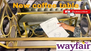 Wayfair Coffee table unboxing and Assembly