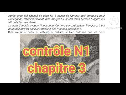 #candide ou l' optimisme# contrôle N1 semestre 1 compréhension et langue الفرض الأول الدورة الأولى