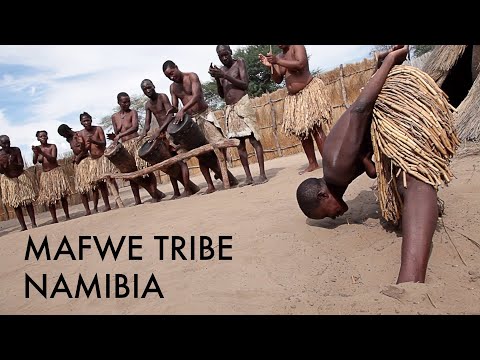 African Dance competition. Namibian Tribe Mafwe. Travel Documentary
