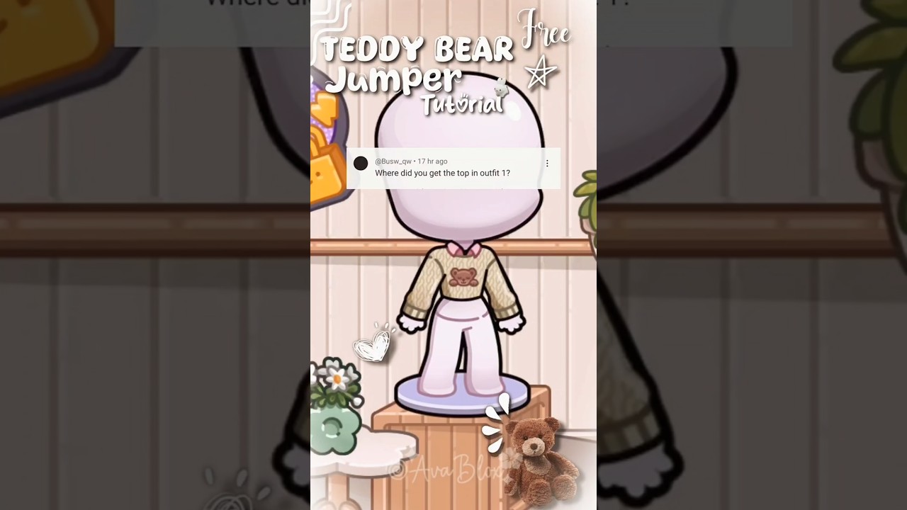HOW TO GET TEDDY BEAR JUMPER IN AVATAR WORLD 